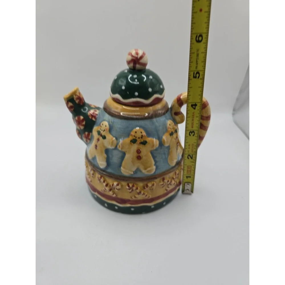 Sakura Debbie Mumm Gingerbread And Peppermint Mini Teapot 6